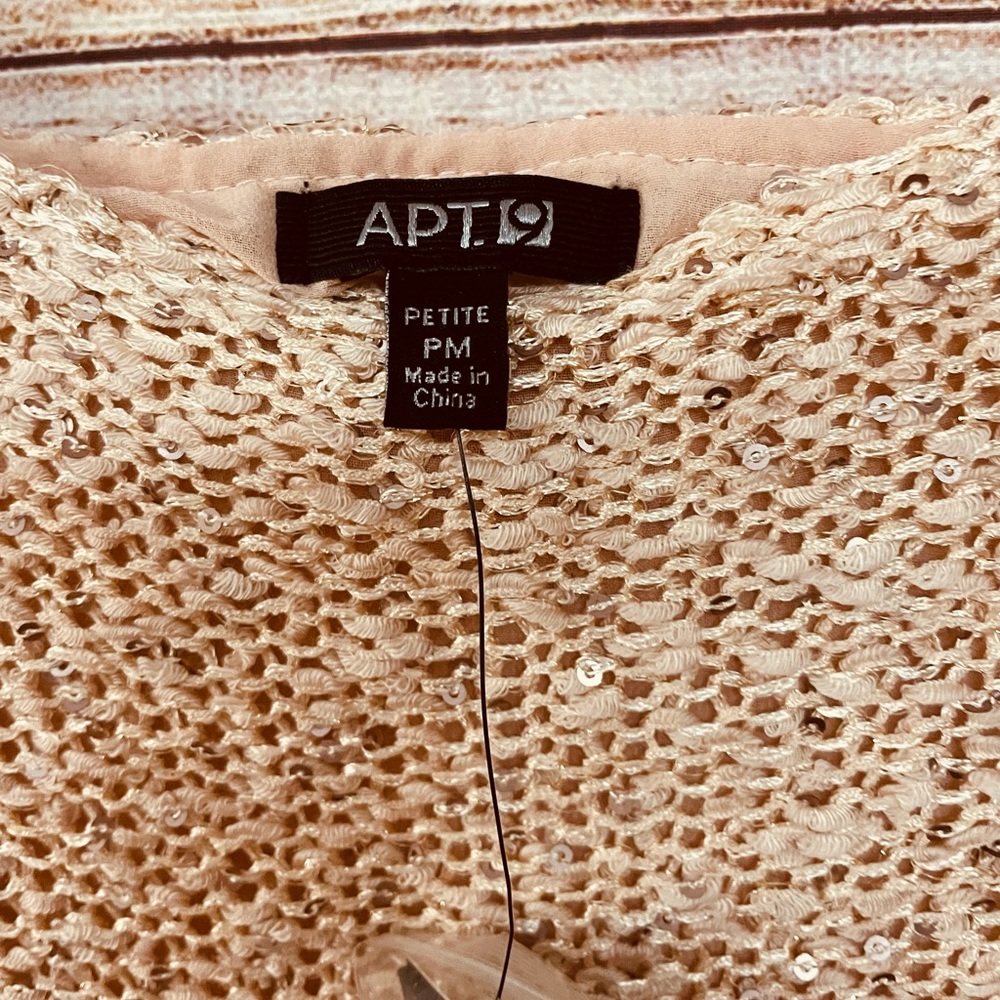 NWT Apt 9 Cameo Rose Sequin Pullover Sweater PM - Picture 5 of 5